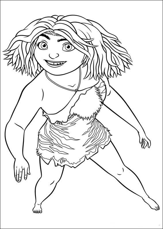 Plansa de colorat cu The Croods 37 31
